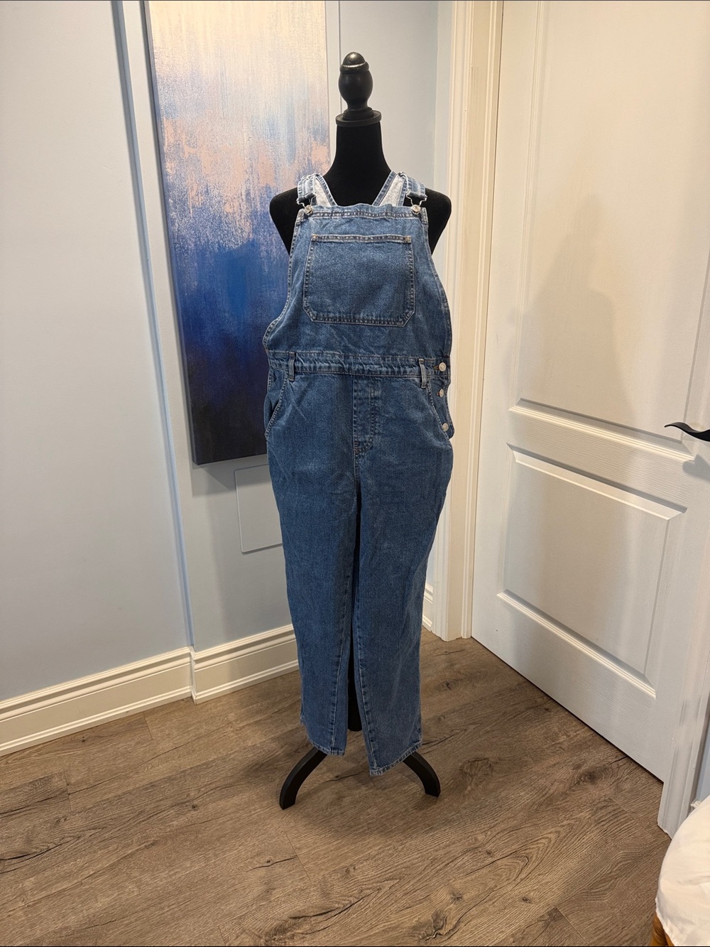 Topshop MOTO Women's Medium Blue Denim Overalls